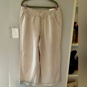Lane Bryant khaki linen pants.